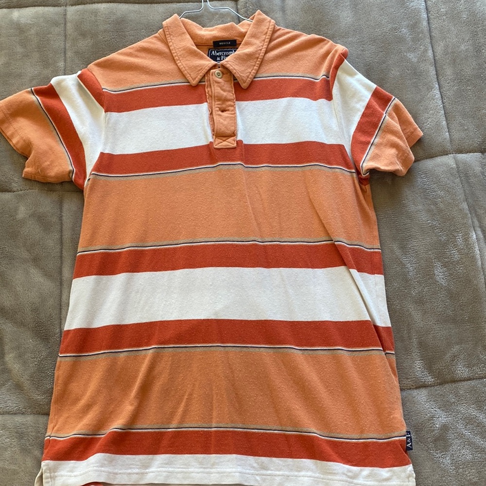 Abercrombie and Fitch Muscle fit orange polo M